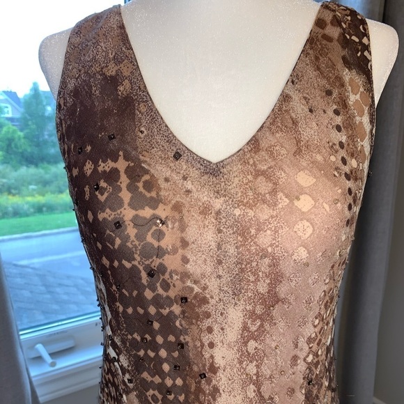 Brown Dress with Sequins - Picture 2 of 6